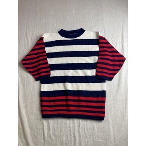 Vintage 90s Marlene Multicolor Women M Striped Nautical Indie Retro Knit Sweater